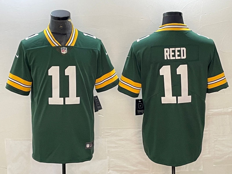 Men's Green Bay Packers Jayden Reed #11 Green Jersey